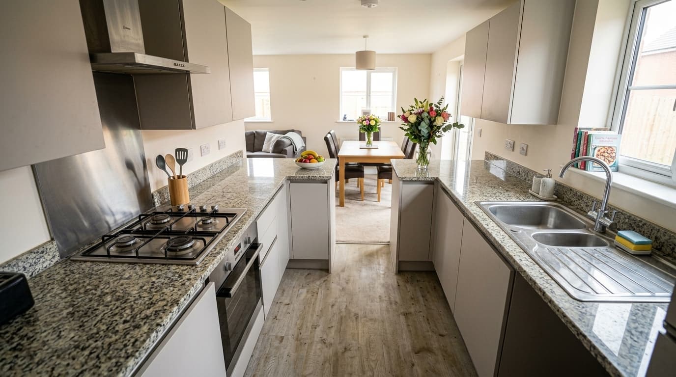 End of tenancy kitchen — after cleaning
